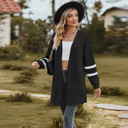 Sweater Cardigans- Essential Women's Cardigan for Year-Round Fashion- Black- IndioGear.com