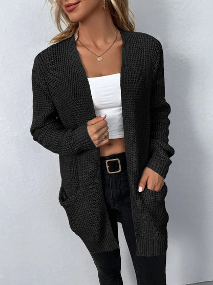 Sweater Cardigans- Layer Up Luxe Knit Cardigan for Casual and Office Wear- - IndioGear.com