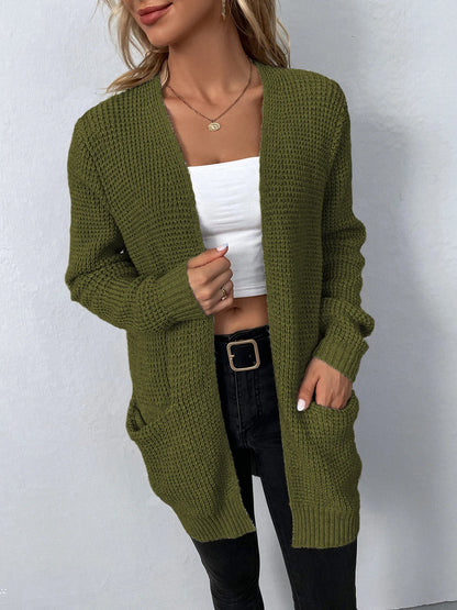 Sweater Cardigans- Layer Up Luxe Knit Cardigan for Casual and Office Wear- - IndioGear.com