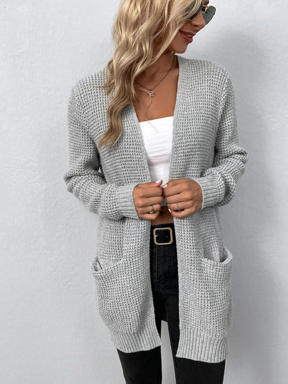 Sweater Cardigans- Layer Up Luxe Knit Cardigan for Casual and Office Wear- - IndioGear.com