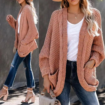 Sweater Cardigans- Slouchy Knit Open Front Cardigan for Women- - IndioGear.com