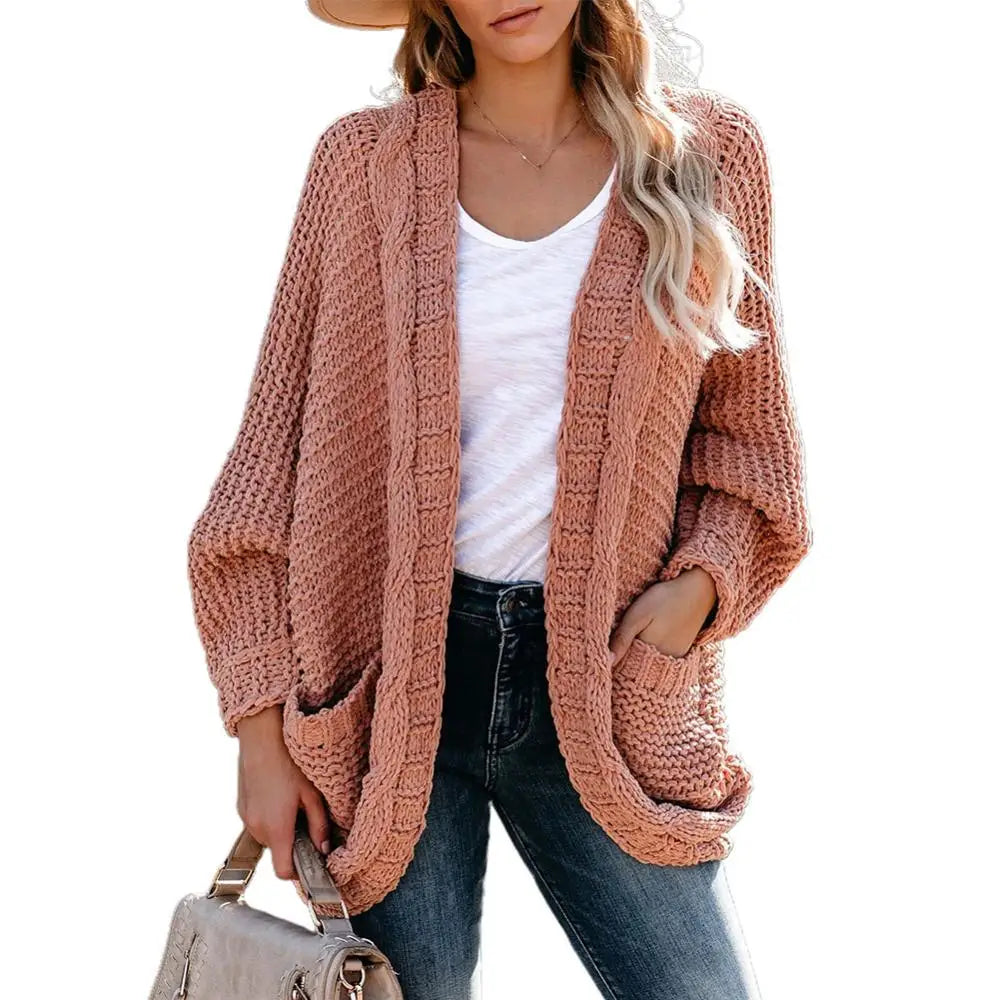 Sweater Cardigans- Slouchy Knit Open Front Cardigan for Women- - IndioGear.com