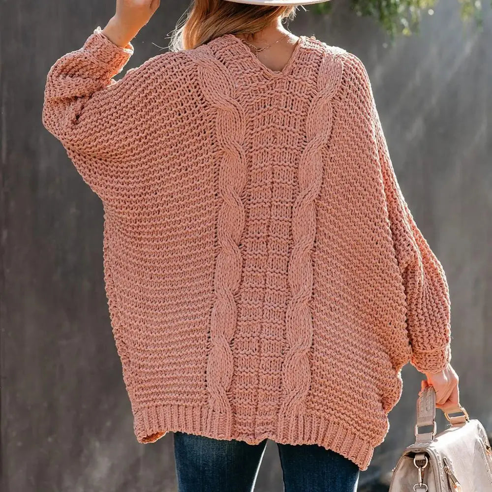 Sweater Cardigans- Slouchy Knit Open Front Cardigan for Women- - IndioGear.com