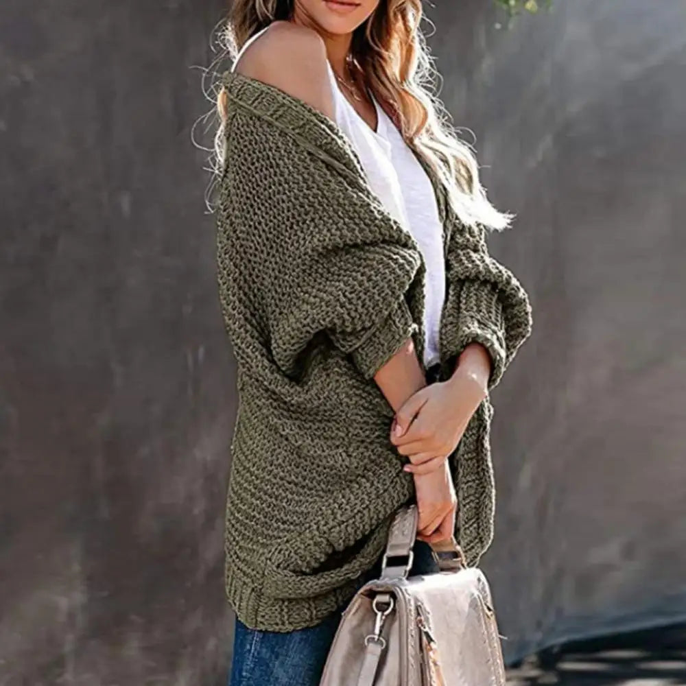 Sweater Cardigans- Slouchy Knit Open Front Cardigan for Women- - IndioGear.com