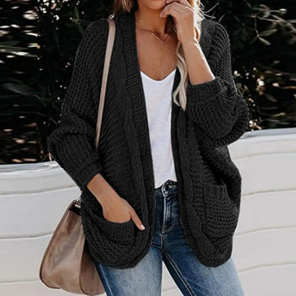 Sweater Cardigans- Slouchy Knit Open Front Cardigan for Women- - IndioGear.com