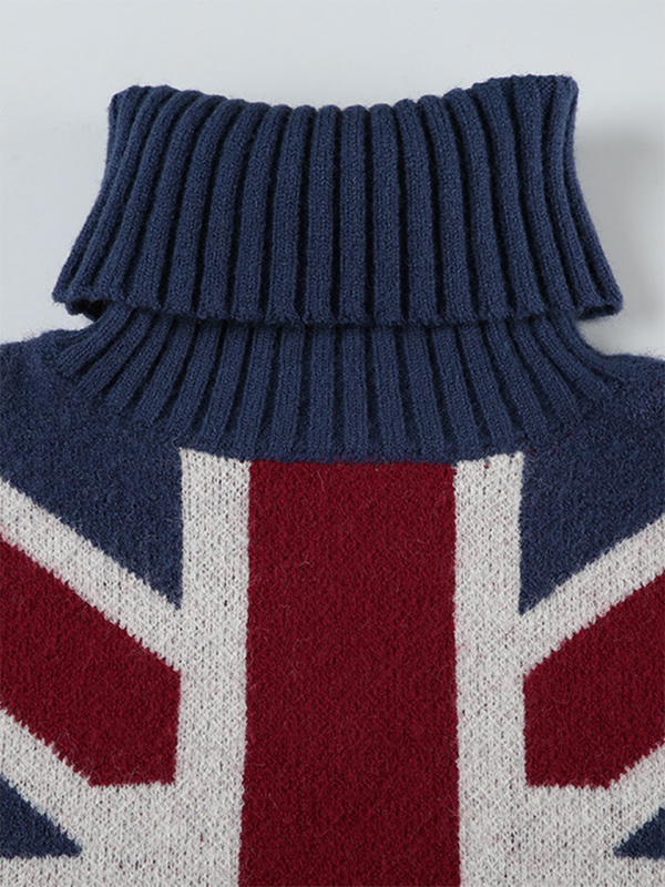 Sweaters- Classic Union Jack Sweater - Turtleneck Jumper- - IndioGear.com