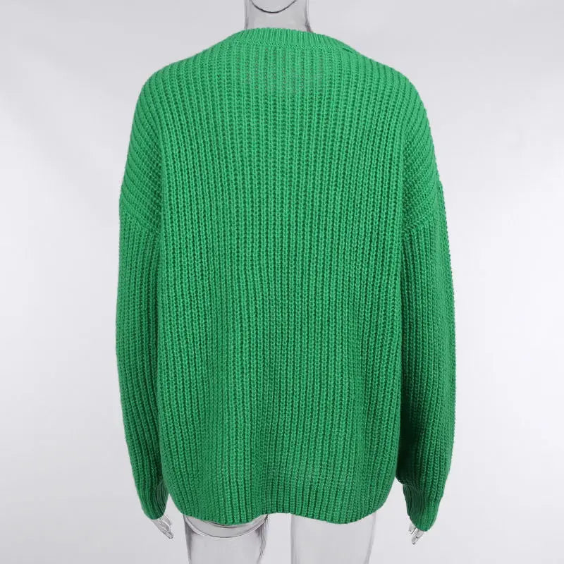 Sweaters- Crew Neck Loose Sweater for Chill Days- - IndioGear.com