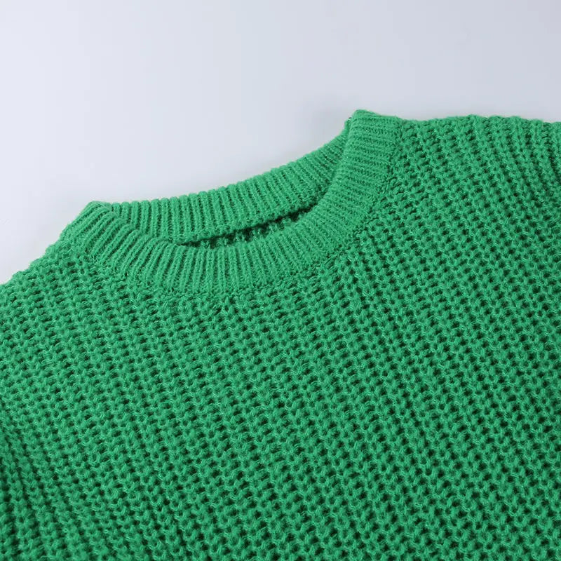 Sweaters- Crew Neck Loose Sweater for Chill Days- - IndioGear.com