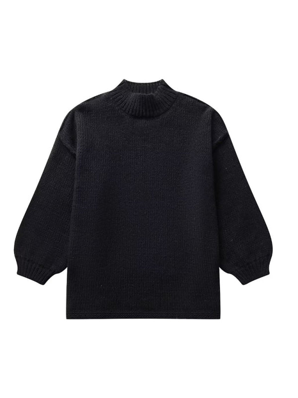 Sweaters- Exposed Seam Sweater Knit Oversized Jumper- - IndioGear Women Clothing