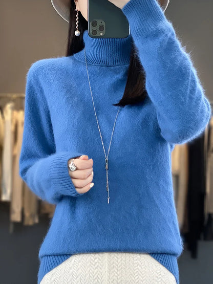 Sweaters - Fall/Winter Cashmere Sweater for Women Turtleneck Jumper