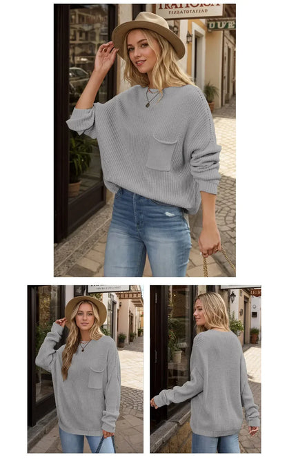 Sweaters- Fashion Cable Knit Oversized Sweater- - IndioGear.com