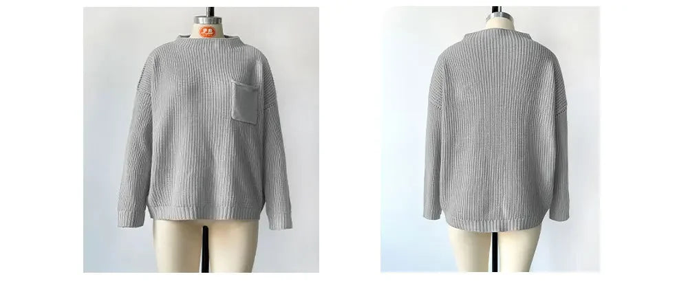 Sweaters- Fashion Cable Knit Oversized Sweater- - IndioGear.com