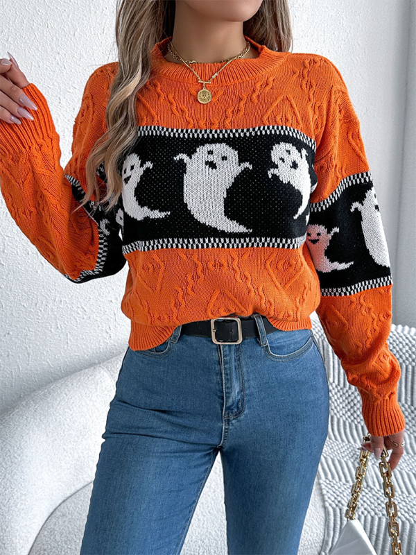 Sweaters- Ghostly Fun Sweater Jumper for Halloween- - IndioGear.com