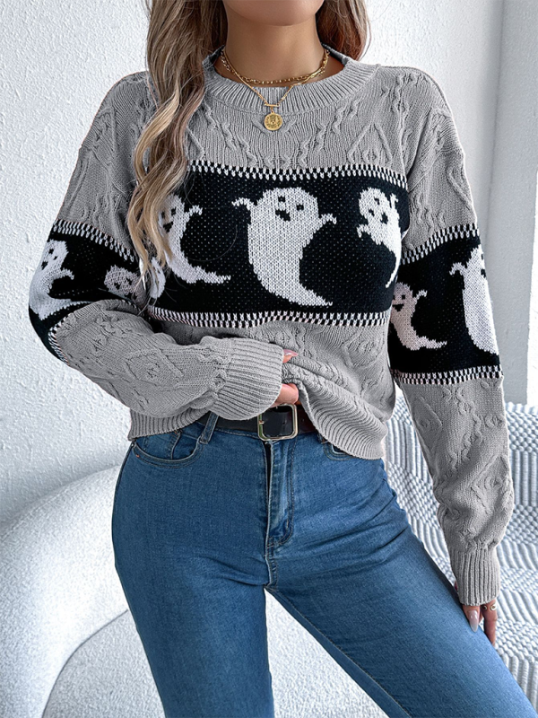 Sweaters- Ghostly Fun Sweater Jumper for Halloween- - IndioGear.com