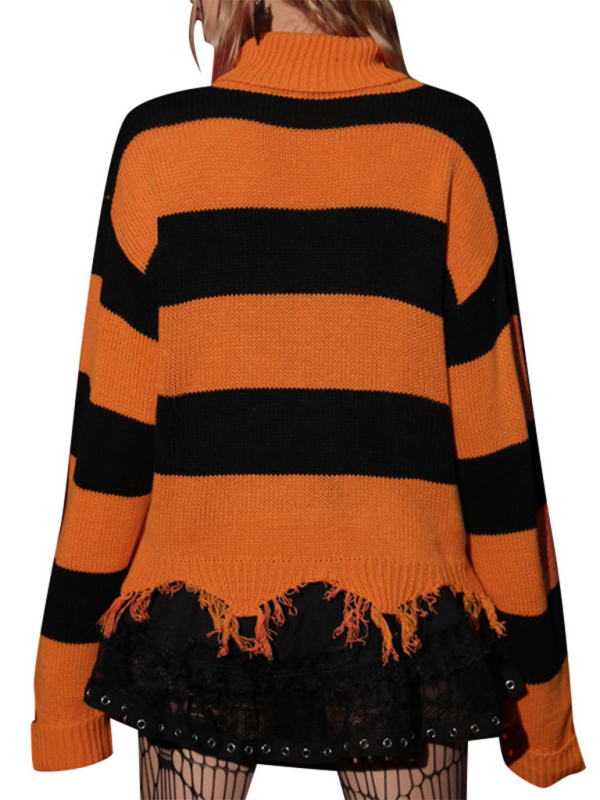 Sweaters- Halloween Oversized Sweater Black Cat Jumper- - IndioGear.com