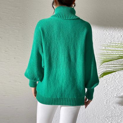 Sweaters- Heart Pattern Sweater Turtleneck Jumper- - IndioGear.com