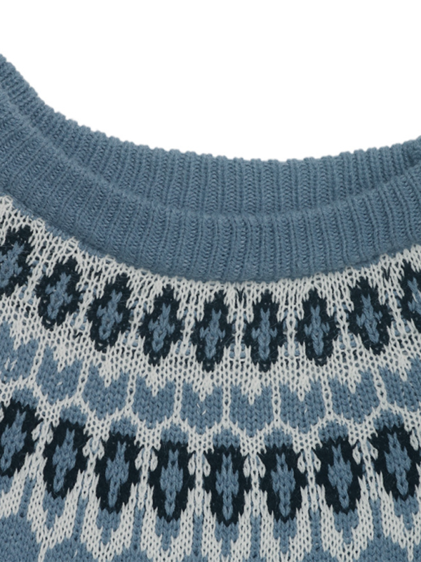 Sweaters- Nordic-Inspired Sweater for Women - Cozy Fair Isle Jumper- - IndioGear.com