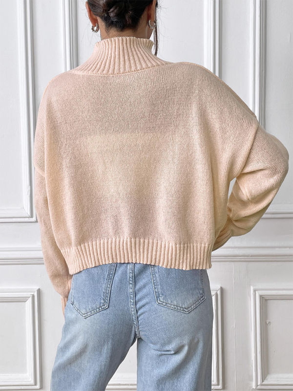 Sweaters- Oversized Pink Sweater with Lace Bow- - IndioGear.com