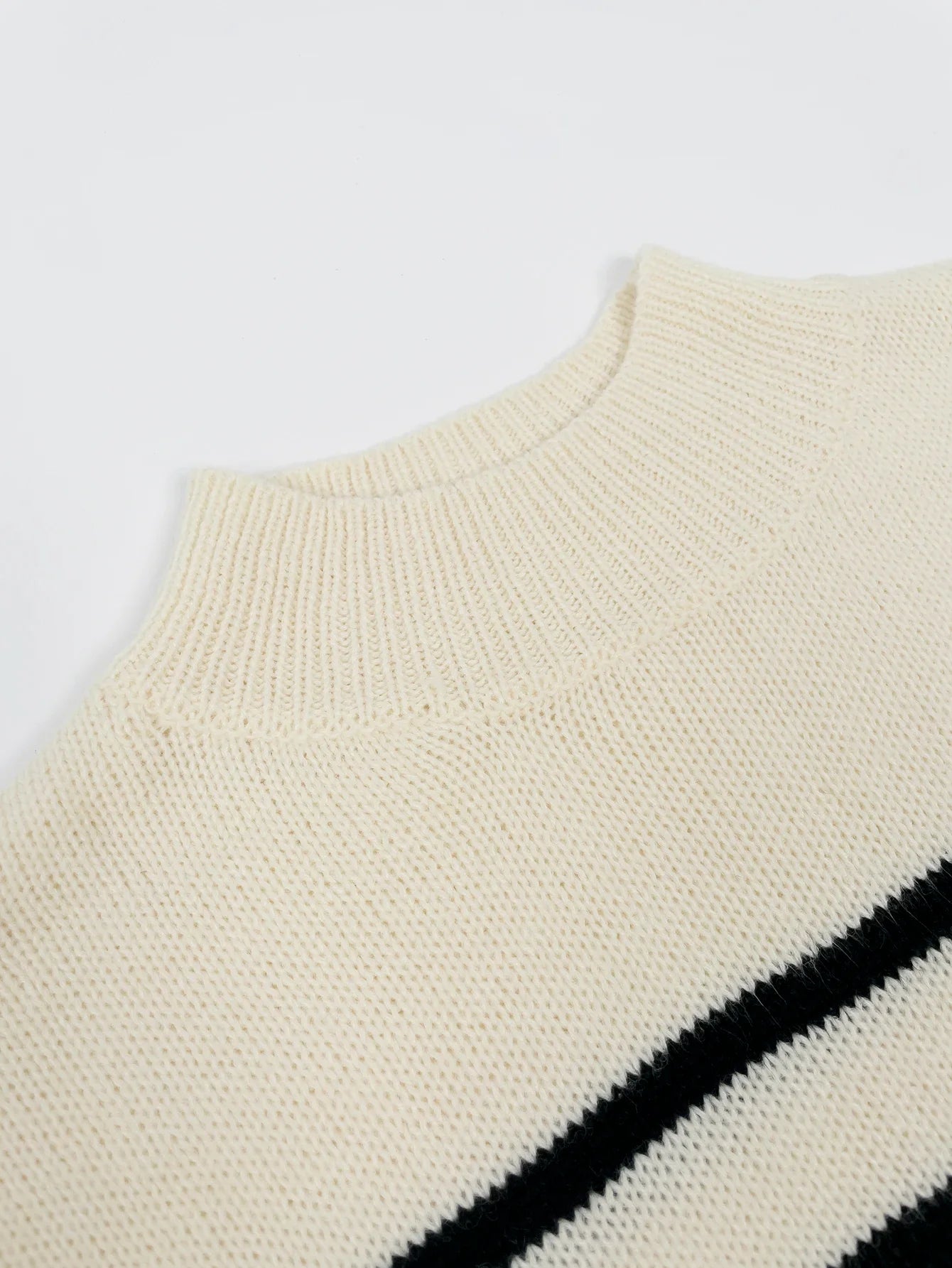 Sweaters- Striped Crew Neck Sweater - Fall Essential- - IndioGear.com