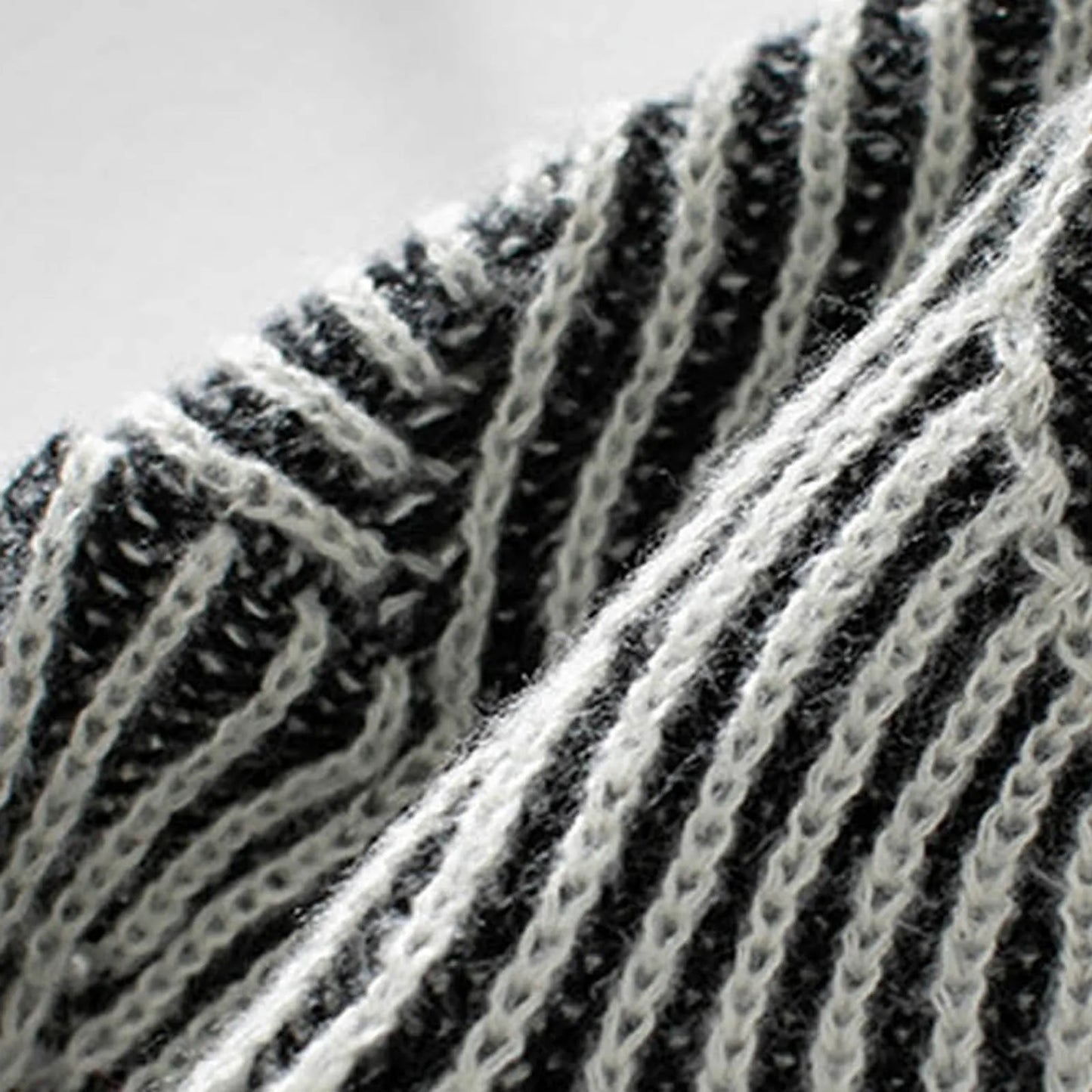 Sweaters- Wave Pattern Cozy Sweater Knit Patterned Jumper- - IndioGear.com