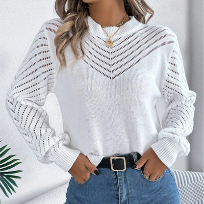 Sweaters- Women Chevron Knit Sweater for Fall- - IndioGear.com