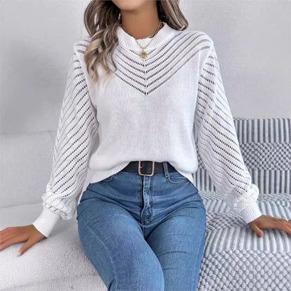 Sweaters- Women Chevron Knit Sweater for Fall- - IndioGear.com