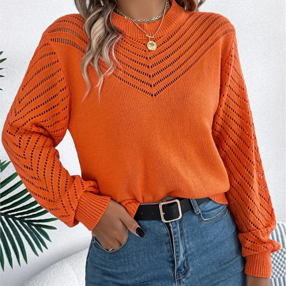 Sweaters- Women Chevron Knit Sweater for Fall- - IndioGear.com