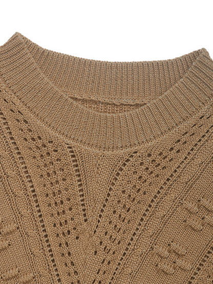 Sweaters- Women's Textured Fall Cable Knit Sweater- - IndioGear.com