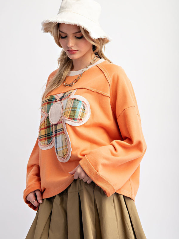 Sweatshirts- Artisan Patchwork Top Creative Boho Sweater- - IndioGear Women Clothing