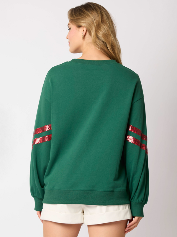 Sweatshirts- Christmas Elf Sparkle Sweatshirt for Women- - IndioGear Women Clothing