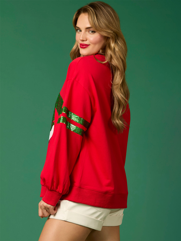 Sweatshirts- Christmas Elf Sparkle Sweatshirt for Women- - IndioGear Women Clothing