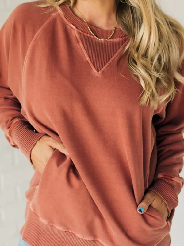 Sweatshirts- Relaxed Fit Sweatshirt Kangaroo Pocket Pullover- - IndioGear.com