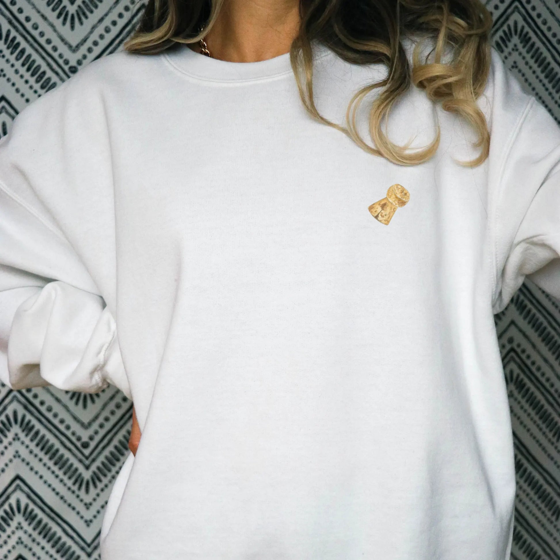 Sweatshirts- Women Champagne Glass Graphic Sweatshirt- - IndioGear.com