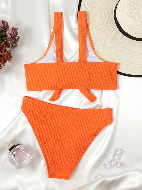 Swimsuits- Women's 2 Piece Mid-Waist Bikini Set for Beach Vacations- - IndioGear.com