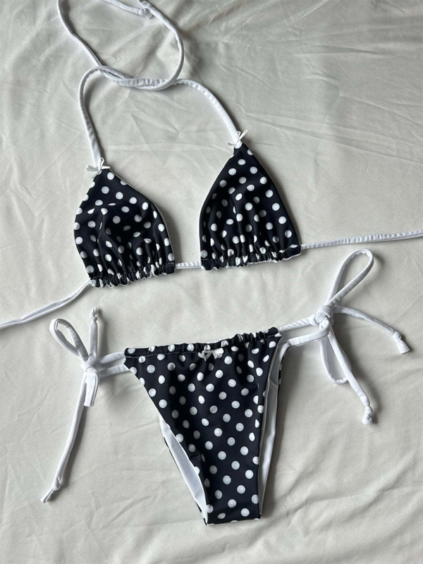 Swimwear- 2-Piece String Bikini Set with Triangle Bra for Beach Vacations- - IndioGear.com