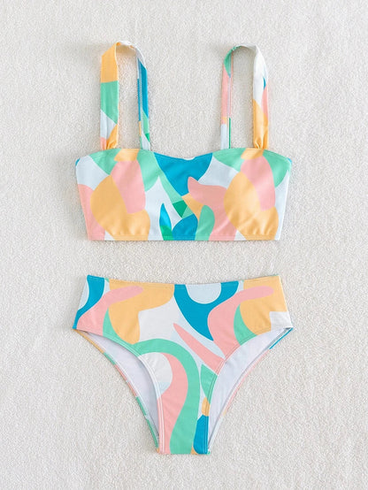 Swimwear- Artistic 2-Piece Bikini for Swimsuit Days- - IndioGear.com