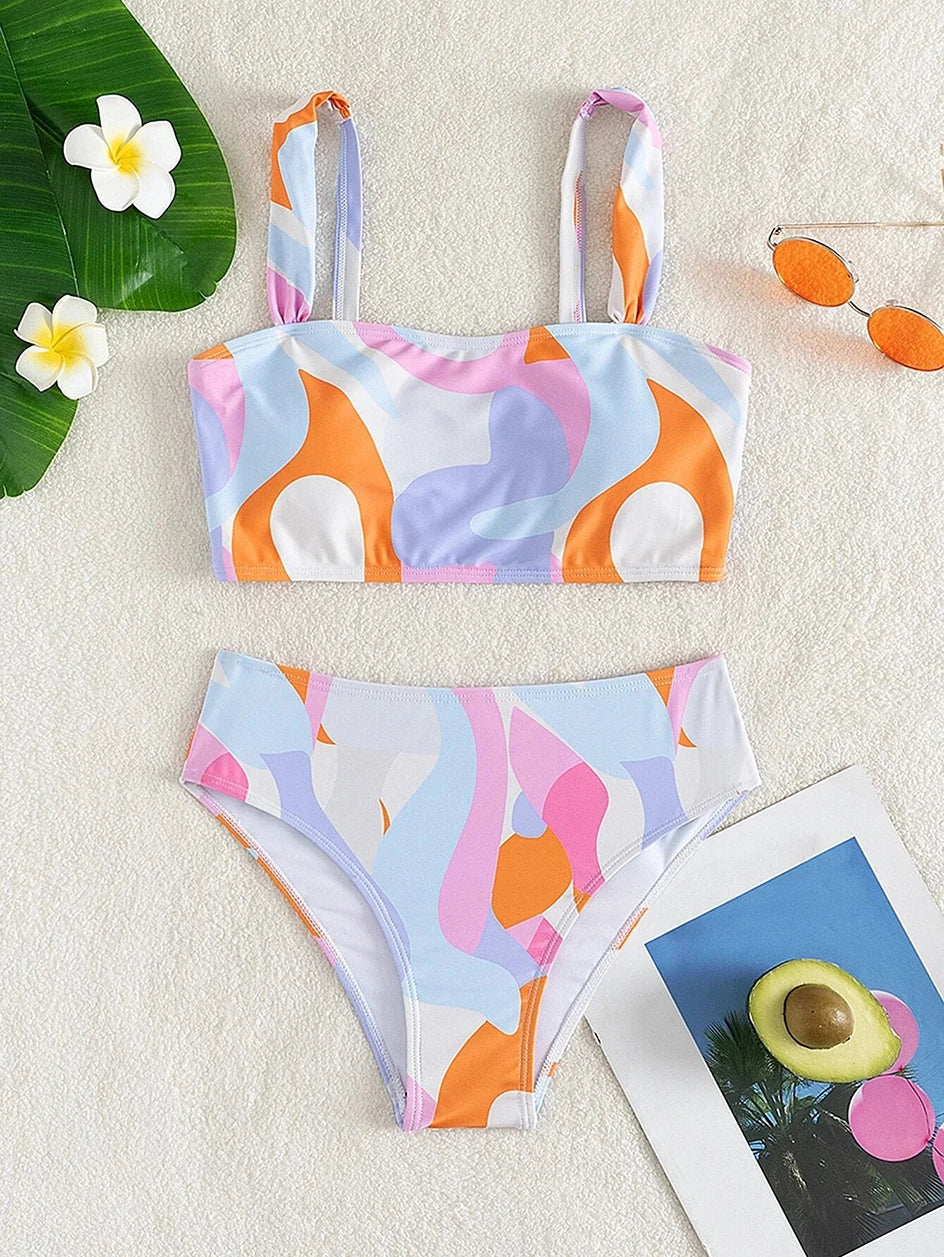 Swimwear- Artistic 2-Piece Bikini for Swimsuit Days- - IndioGear.com