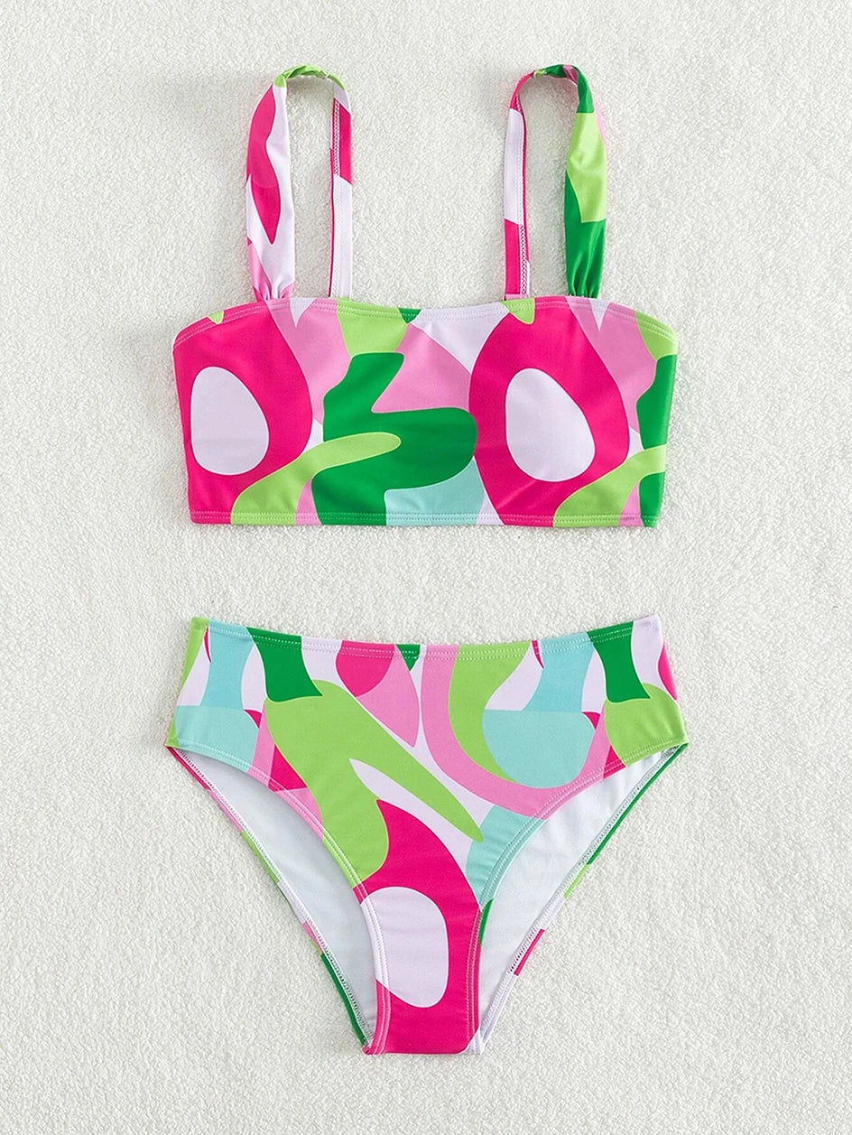 Swimwear- Artistic 2-Piece Bikini for Swimsuit Days- - IndioGear.com