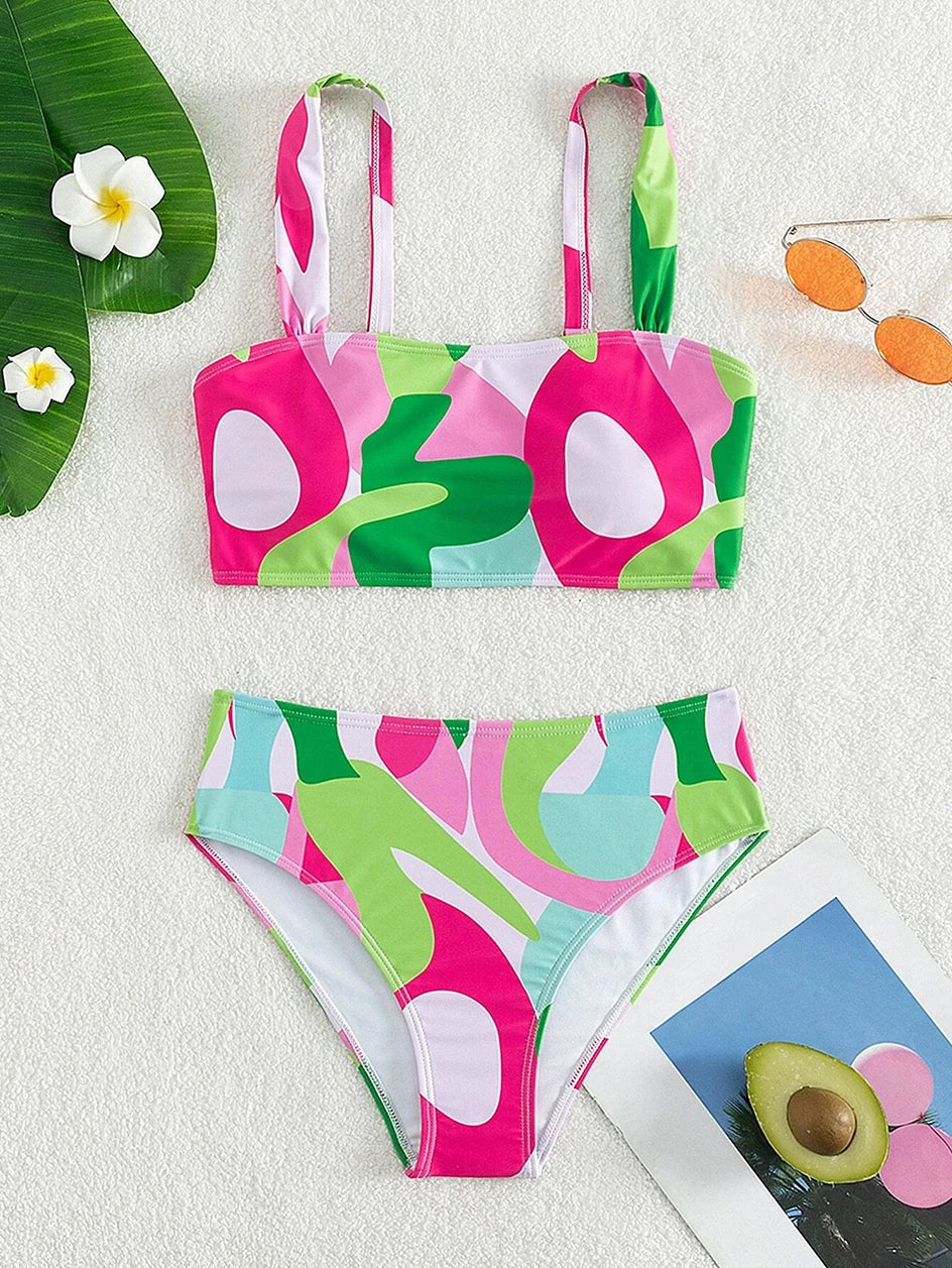 Swimwear- Artistic 2-Piece Bikini for Swimsuit Days- - IndioGear.com