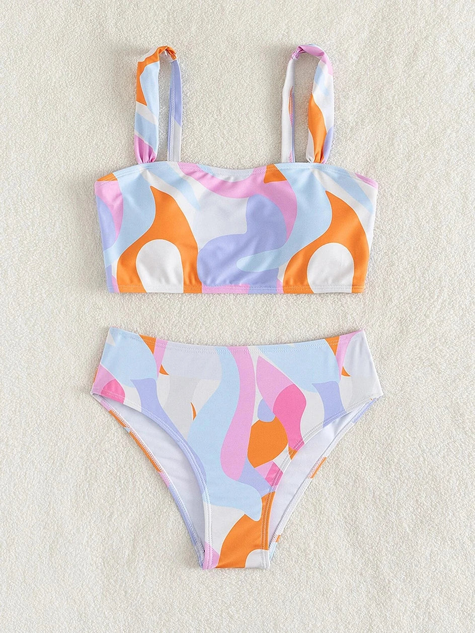 Swimwear- Artistic 2-Piece Bikini for Swimsuit Days- - IndioGear.com