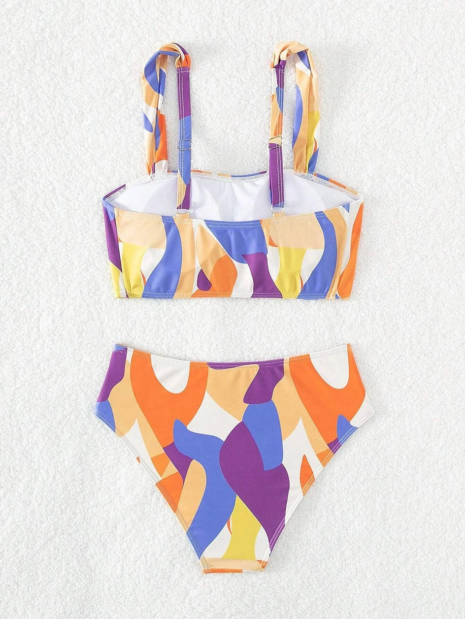 Swimwear- Artistic 2-Piece Bikini for Swimsuit Days- - IndioGear.com