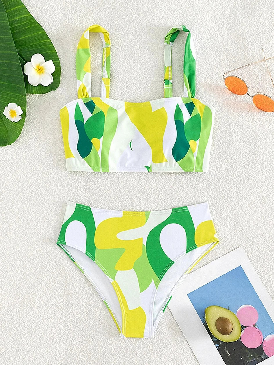 Swimwear- Artistic 2-Piece Bikini for Swimsuit Days- - IndioGear.com