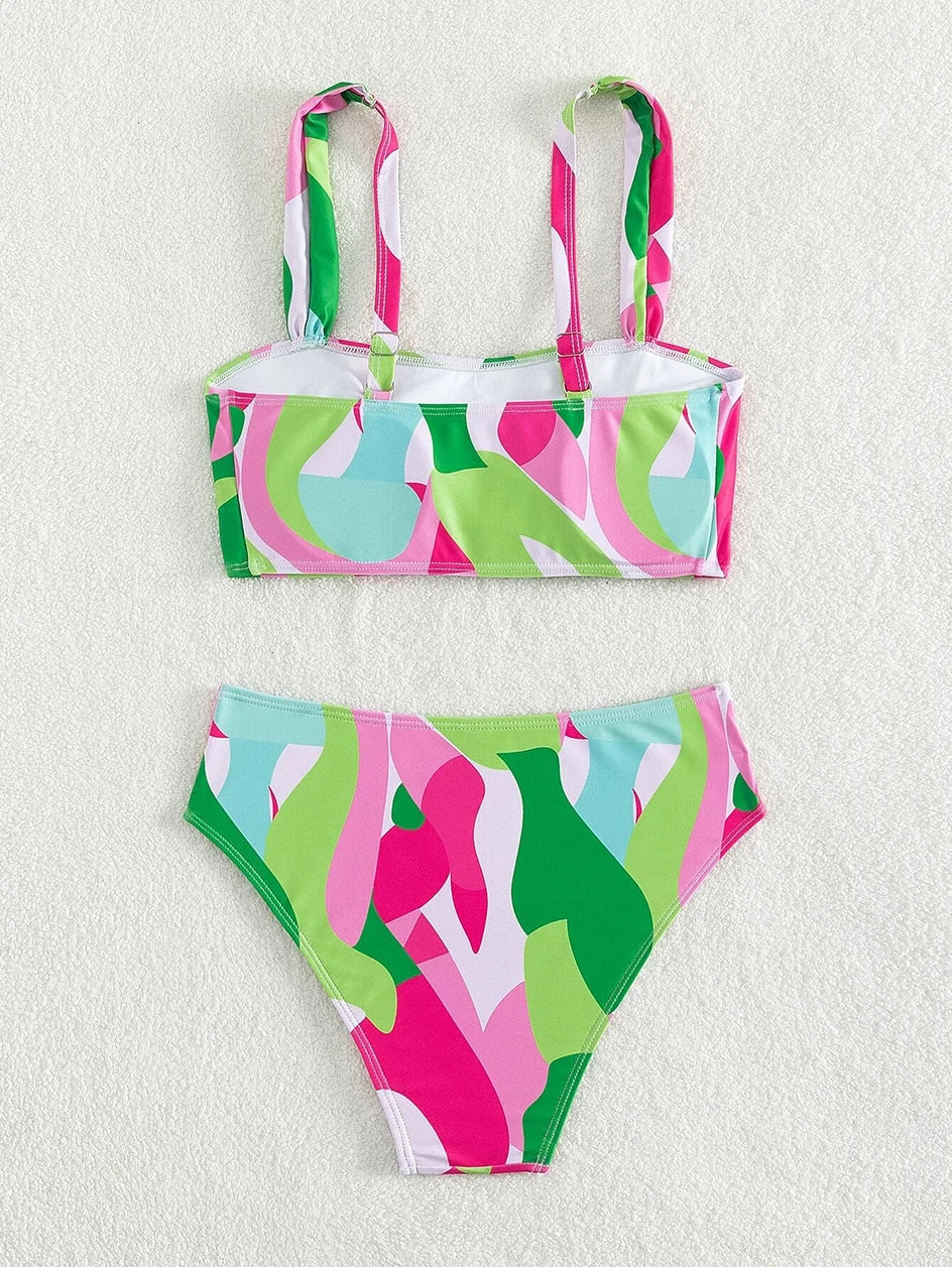 Swimwear- Artistic 2-Piece Bikini for Swimsuit Days- - IndioGear.com