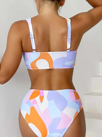 Swimwear- Artistic 2-Piece Bikini for Swimsuit Days- - IndioGear.com