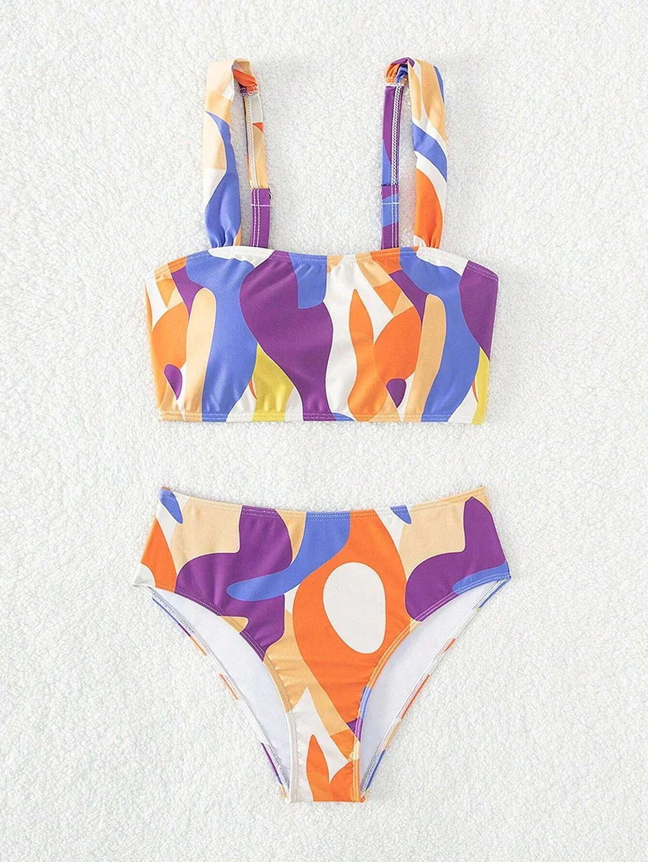 Swimwear- Artistic 2-Piece Bikini for Swimsuit Days- - IndioGear.com