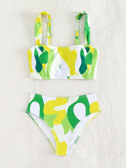 Swimwear- Artistic 2-Piece Bikini for Swimsuit Days- - IndioGear.com