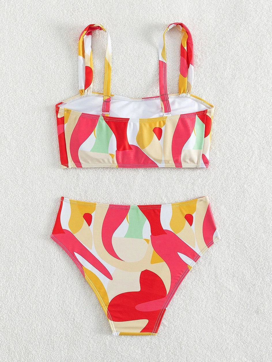 Swimwear- Artistic 2-Piece Bikini for Swimsuit Days- - IndioGear.com