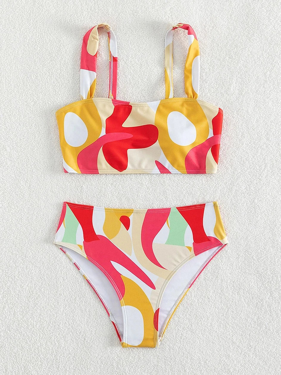 Swimwear- Artistic 2-Piece Bikini for Swimsuit Days- - IndioGear.com