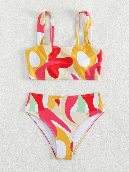 Swimwear- Artistic 2-Piece Bikini for Swimsuit Days- - IndioGear.com