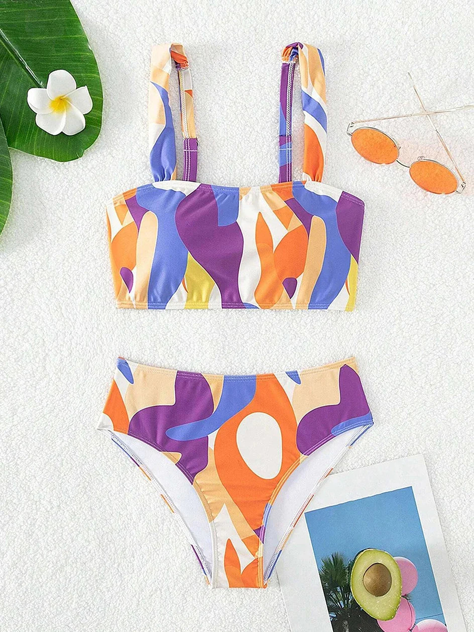 Swimwear- Artistic 2-Piece Bikini for Swimsuit Days- - IndioGear.com